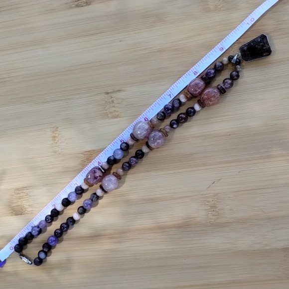 Evil Pawn Jewelry  OOAK Garden Quartz pendant / strawberry quartz amethyst .. - Picture 3 of 14